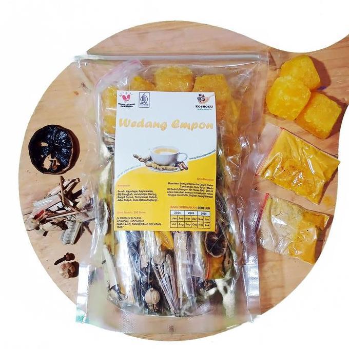 Wedang Empon Empon Original 10 Pcs Komplit Gula Batu Jahe Merah Serbuk Healthy Drink Tea Instan