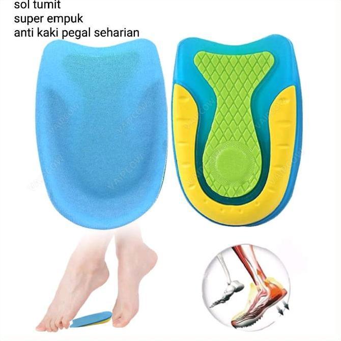 Wahibkelontong - Insole Gel Silicon Tumit Sol Tumit Alas Sepatu Untuk Tumit
