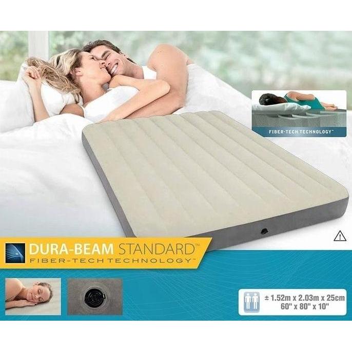 Promo Paket Kasur Angin Murah Original 64708 Intex Durabeam Double Pompa Lem Diskon