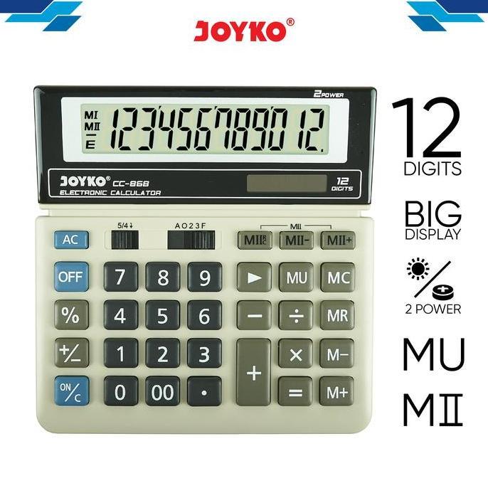 Joyko Calculator CC-868 / Kalkulator Joyko 868 Kantor Gudang Besar Meja