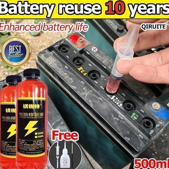 CAIRAN PERBAIKAN AKI CAIRAN ELEKTROLIT AKI KERING CAIRAN PERBAIKAN BATERAI 500ML AIR AKI CAIRAN AKI 