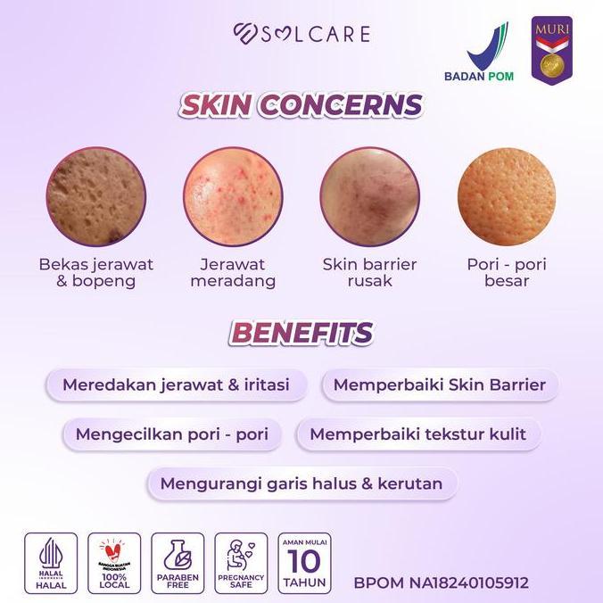 Cream- New- Solcare Collagen Pore Minimizer Serum - Serum Pengecil P Dan Bopeng