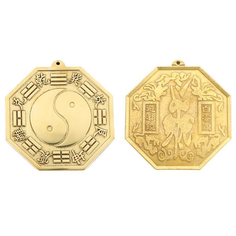 BA GUA PATKUA CERMIN STAINLESS CEMBUNG CEKUNG FENGSHUI LOPAN YINYANG PATKUA FENGSHUI MURAH