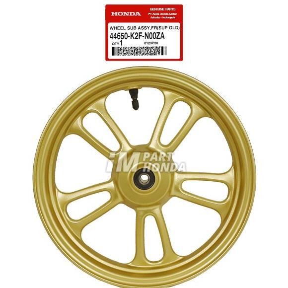 [REG INSTANT SAMEDAY] 44650-K2F-N00ZA VELG RACING DEPAN SCOOPY ESP K2F PRESTIGE GOLD