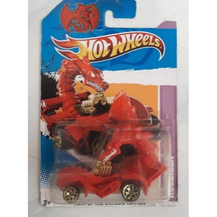 HOTWHEELS - RODZILLA MERAH / RED - SPECIAL CARD YEAR OF THE DRAGON MCS27