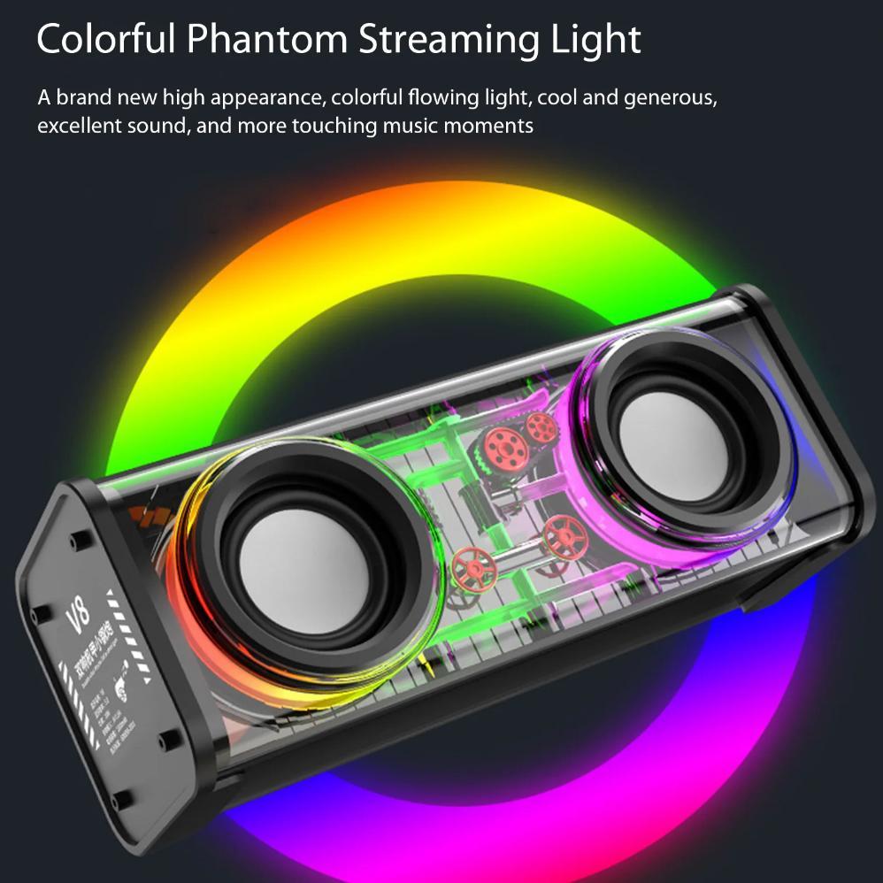 PROMO speaker bluetooth subwoofer meriam baja kecil transparan audio portabel nirkabel 13w mecha sub