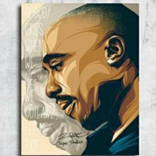 POSTER HIASAN DINDING TUPAC SHAKUR ART FB27