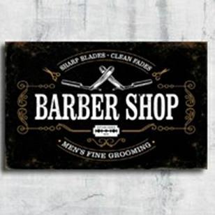 POSTER DINDING BARBERSHOP OLD VINTAGE FB27