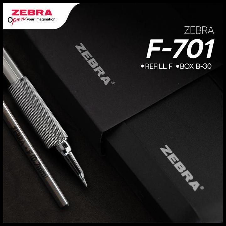 Paket Ballpoint Zebra F-701, Refill F-701 Hitam - Bisa Di Grafir Nama Best Seller