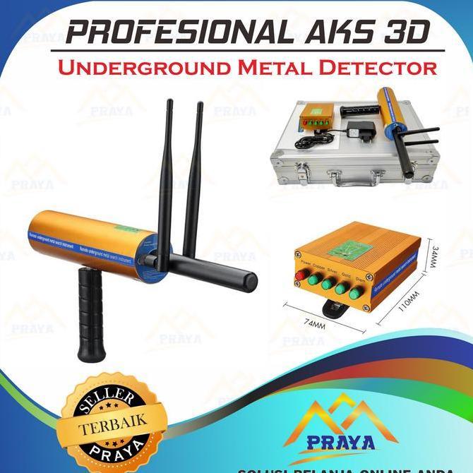 Metal Detector jarak jauh AKS 3D Wide Range Gold Emas Diamond Silver