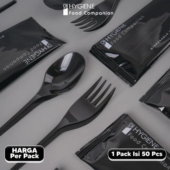 Enau- Set Sendok Garpu Plastik / Sendok Set Hygiene Lengkap