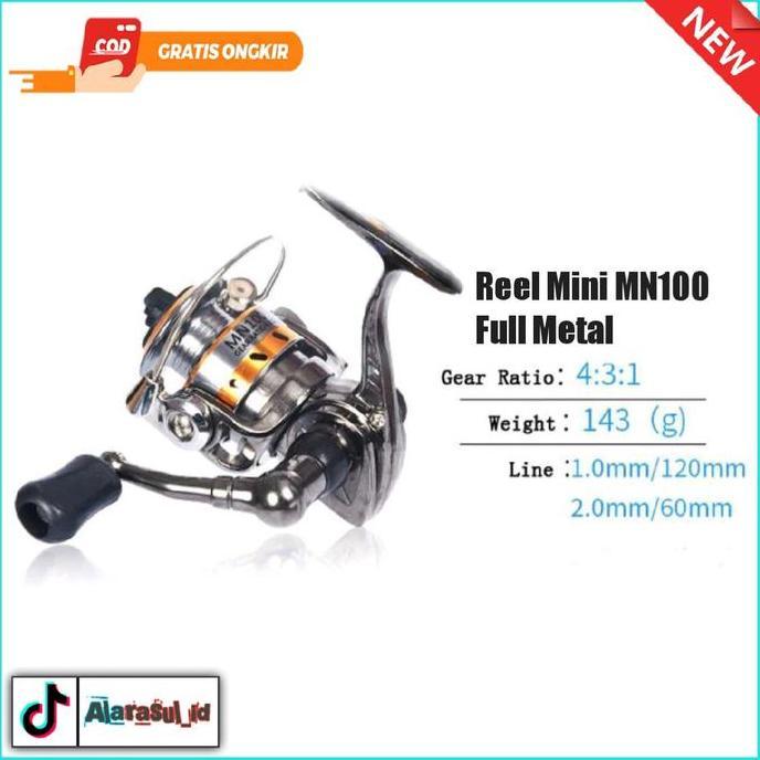 Reel Pancing Mini Mn100 Full Metal Alat