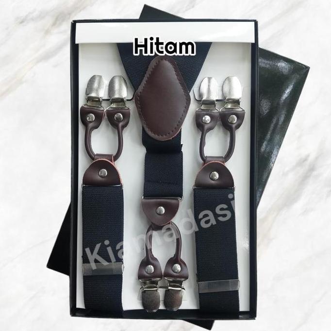 Soparnashop37 - Suspender Pria Bretel Dewasa Suspender Hitam Fashion Suspender Anak Abu Coklat Tali 