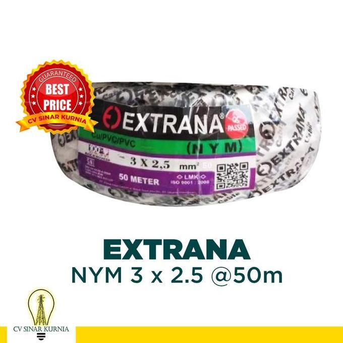 TERBARU - Kabel Listrik NYM 3x2,5 3x2.5 50M EXTRANA | EXTRANA Kabel NYM | SNI