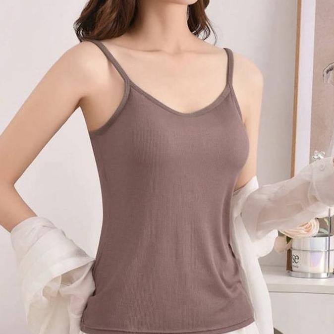 Tengtop Wanita Dewasa Model Tali Lidi / Tanpa Busa Cup Bra - Atasan Bahan Kaos Rayon
