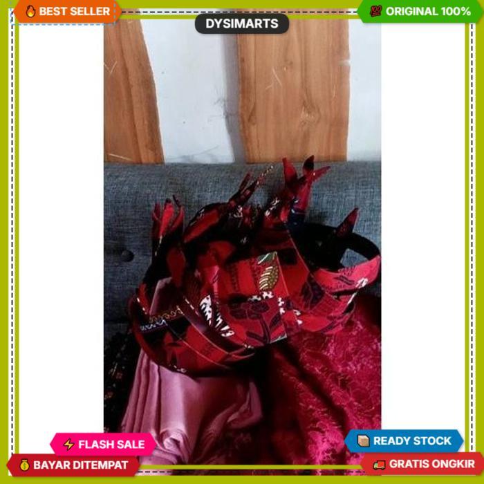 Udeng Instan Siap Pakai Khas Madura / Udeng Sakera / Blangkon Merah Madura Jawa Timur / Udeng Cak Su