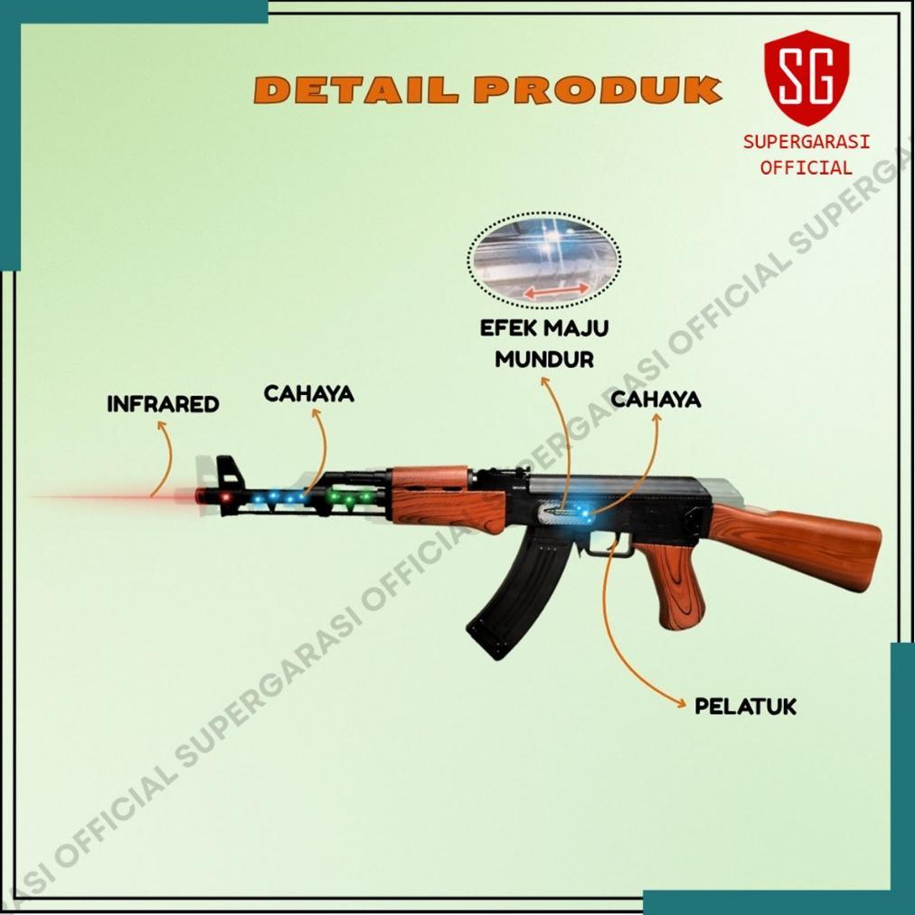 Termurah Mainan tembak tembakan AK47 with lht and sound