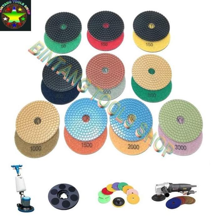 Tokyo Diamond Pad Poles Marmer Granit For Mesin Polisher Poles Lantai Harga Khusus