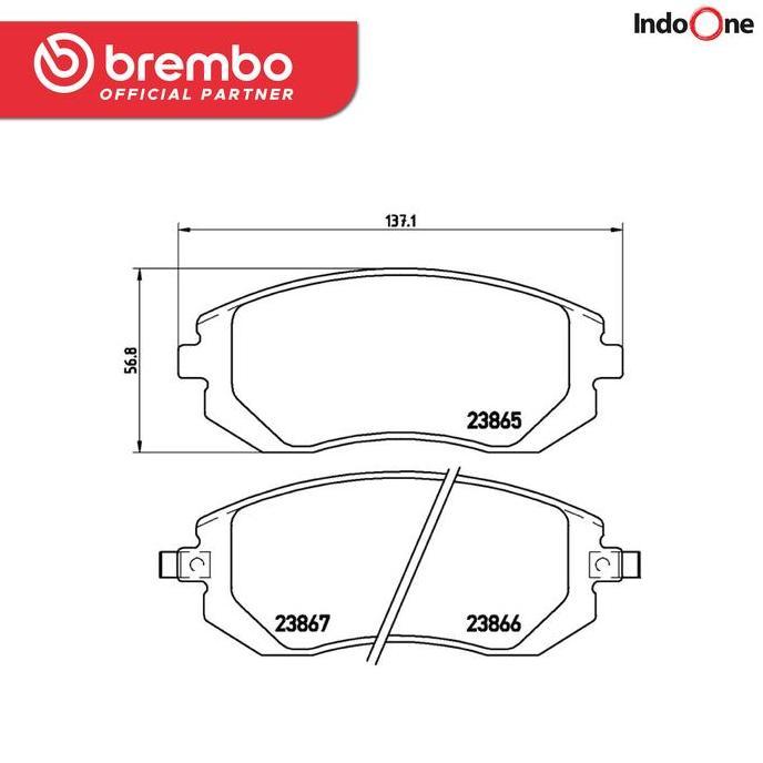 Kampas Rem BREMBO SUBARU IMPREZA, XV FT86 (F) - P78013