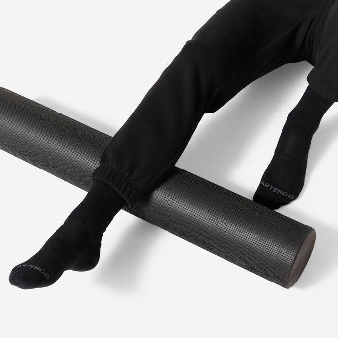 Decathlon Domyos Pilates Foam Roller 90 Cm X 15 Cm Hitam - 8912834