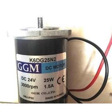 K6DG25N2 + K6G30B GGM KOREA ELECTRIK DC MOTOR GEAR HEAD GEARBOX 24VDC 25W / 24V DC 25 WATT