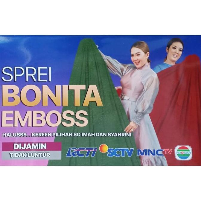 BONITA - bedcover set 180x200 bonita polos emboss - sprei bonita polos [terbaik]