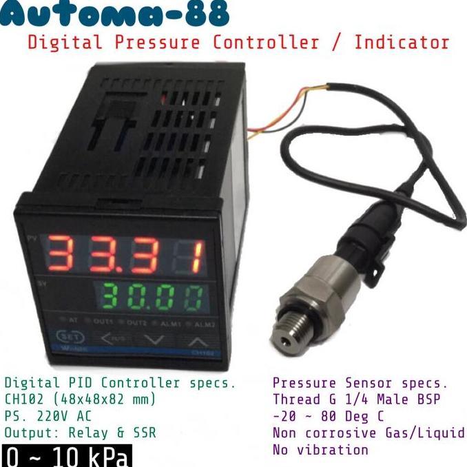 DIGITAL LOW PRESSURE CONTROLLER 0-10KPA-50KPA INCLUDE SENSOR 10 50 KPA AT88