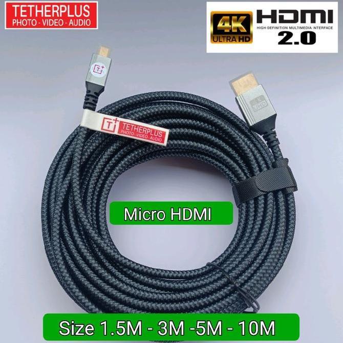 TetherPlus 10M kabel Hdmi V2.0 Micro HDMI to HDMI 2.0 4K