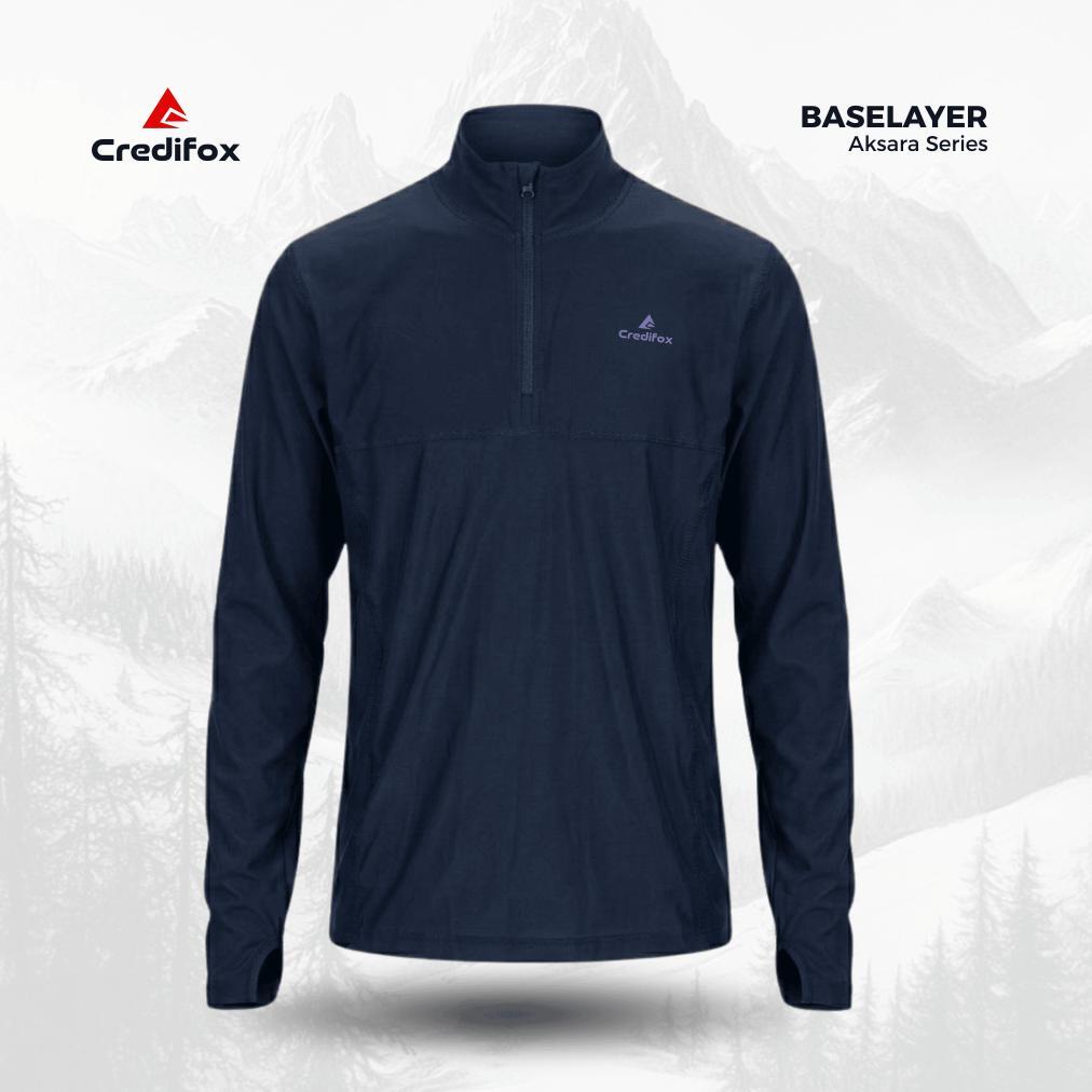 HOT SALE CREDIFOX Kaos Baselayer Pria Wanita Aksara Series - Baselayer Manset Olahraga - Baselayer R