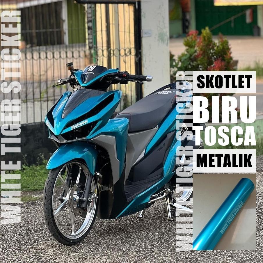 Recommended Skotlet Stiker Motor Biru Tosca Metalik Candy Skotlet Biru Tosca Candy Scotlite Biru Tos