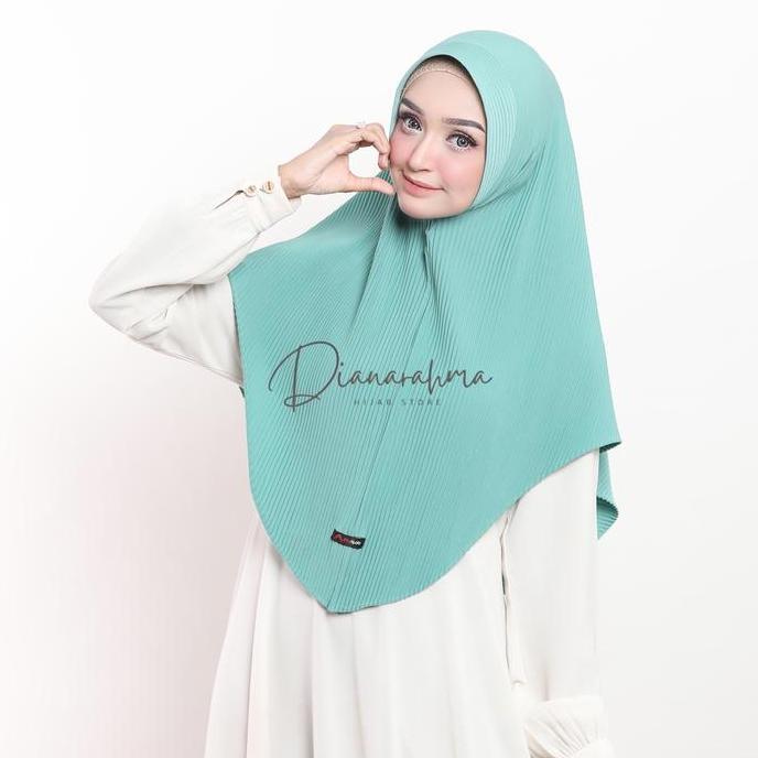 Veil- New- Azka Hijab - Jilbab Hijab Instan Matt Jersey Size L Bergo Mariam Plisket Jilbab Nyaman Ke