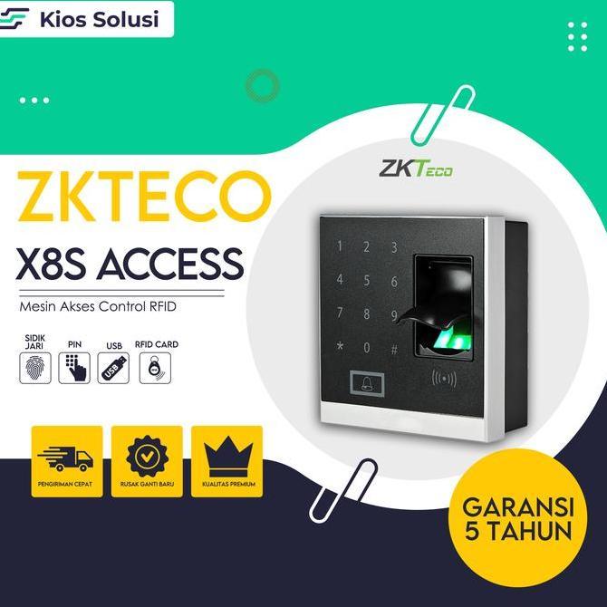 MESIN AKSES KONTROL SIDIK JARI DAN RFID ZKTECO X8S | FINGERPRINT | ACCESS CONTROL | PROXI 125 KHZ AS