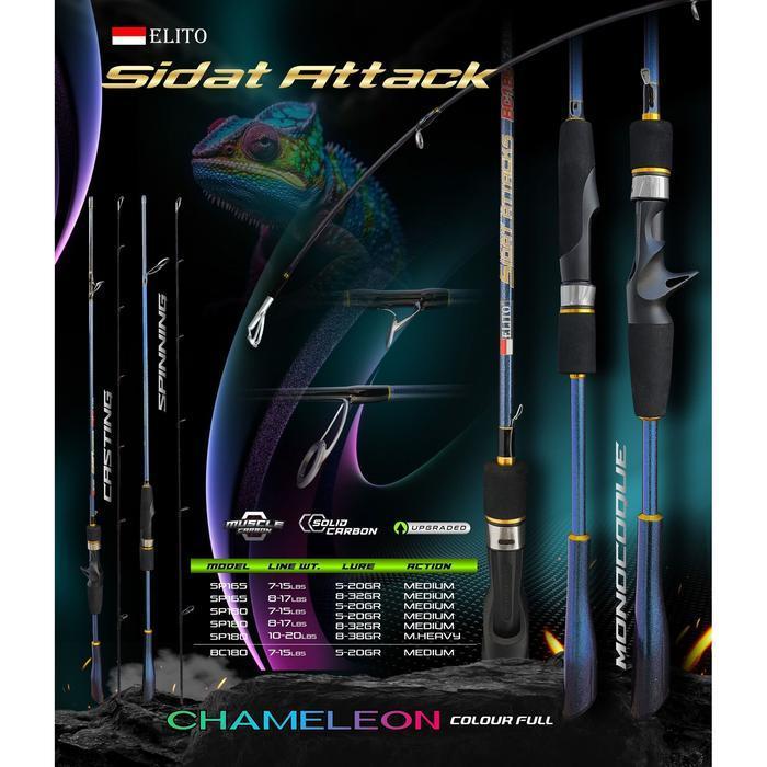 Rod / Joran ELITO SIDAT ATTACK CHAMELEON SOLID CARBON