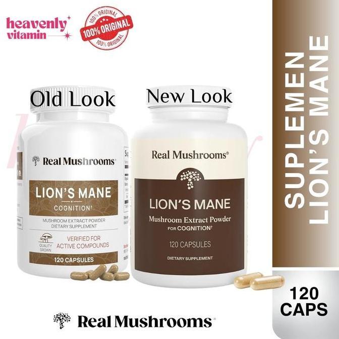 (READY STOCK) Real Mushrooms Lion's Mane Cognition, Mushroom Extract Powder-120 Caps