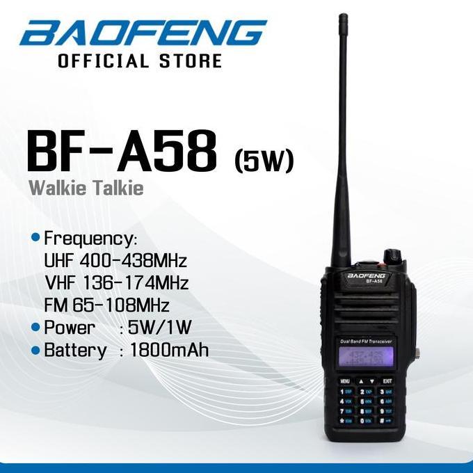 DEAL TERBAIK - BAOFENG BF-A58 (5W) Walkie Talkie HT - Baofeng Indonesia