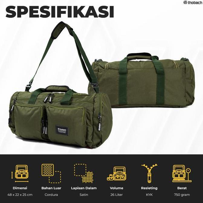 TRAVEL BAG Cordura RIBATH GYM BAG Unisex-THOBACH Original