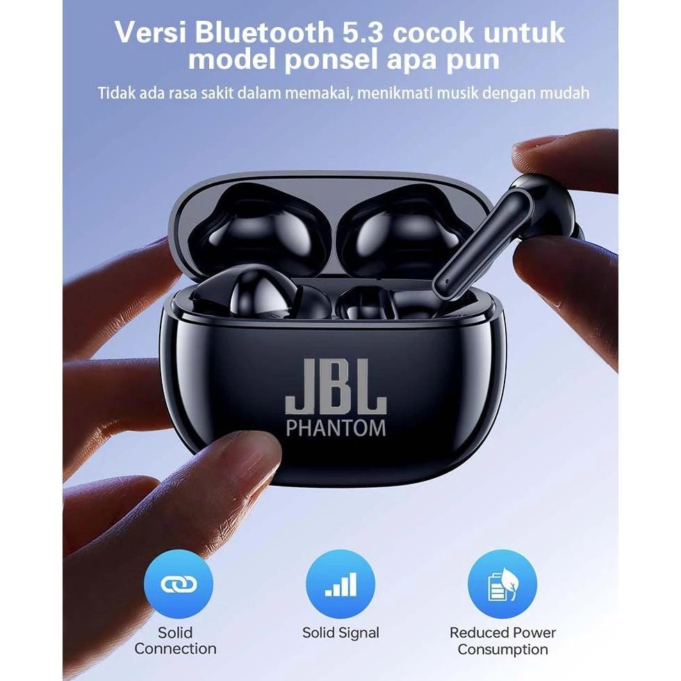 premium jbl phantom earphone bluetooth nirkabel sejati baru headphone suara hifi latensi rendah peng