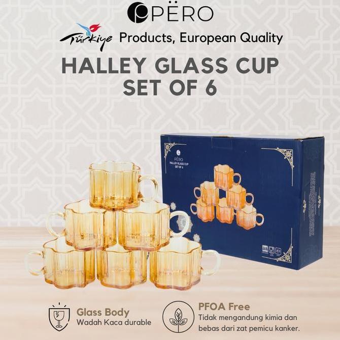 (Best) [BEST DEAL] Pero Halley Glass Cup Set Of 6