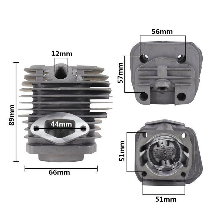 TURBO 5800 CYLINDER BLOCK BLOK BORING MESIN CHAIN SAW SENSO SINSO MINI 58 CC TANIKA / CYLINDER BLOCK