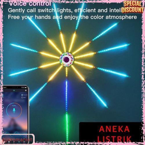 Lampu Led Strip Model Kembang Api / Rockware Firework Led Magic Color Lamp / Lampu Strip Kembang Api