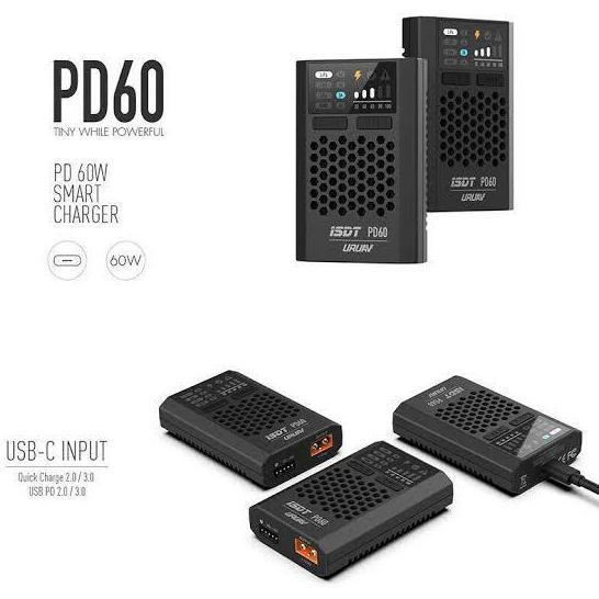 ISDT URUAV PD60 6A Battery Balance Charger Type-C Input 1-4S Lipo
