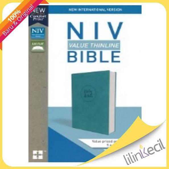 Buku NIV Value Thinline Bible Blue, Imitation Leather