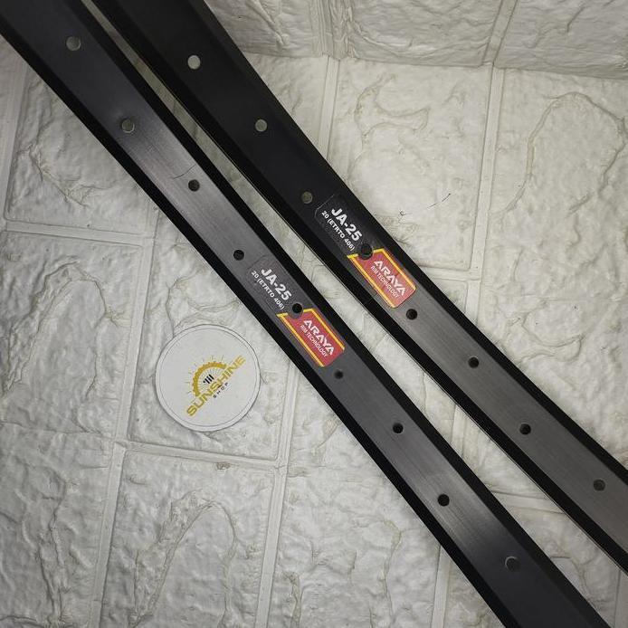 Rims Velg BMX 20 Murni ARAYA JA25 Rim Lubang 36H TAPAK LEBAR Alloy Single Wall Ada Brake Line Valve 