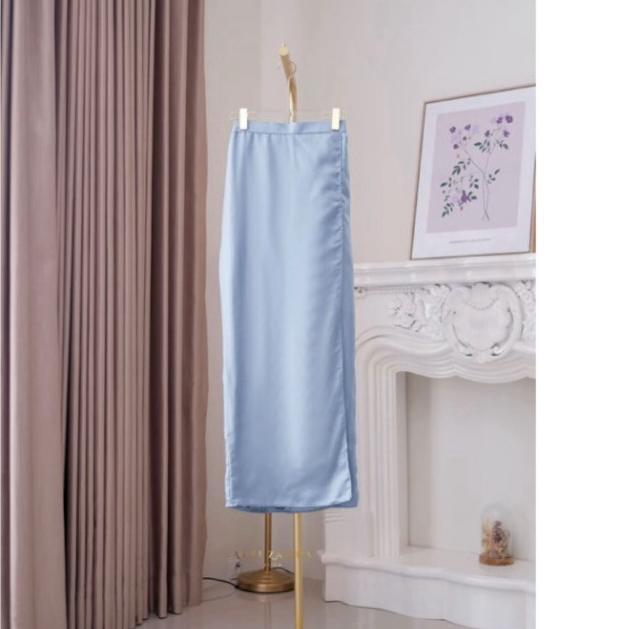 Hot Rok Span Satin Belah Pinggir Hijab Friendly. Rok Span Bridal, Rok Span Satin Kondangan.