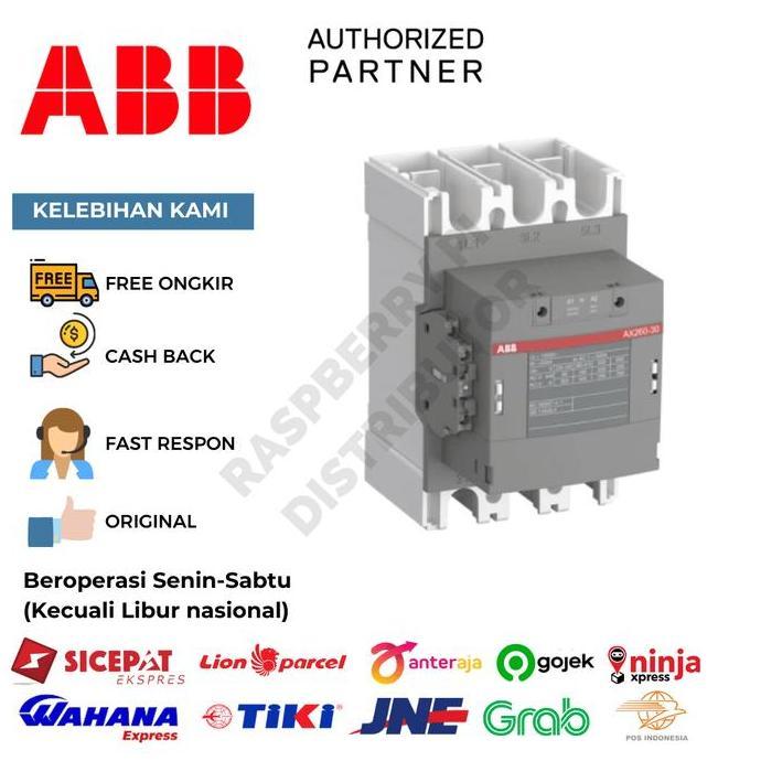 ABB CONTACTOR 3P 260A 220-230VAC 1NO 1NC AX260-30-11 220-230V 50HZ RPD27
