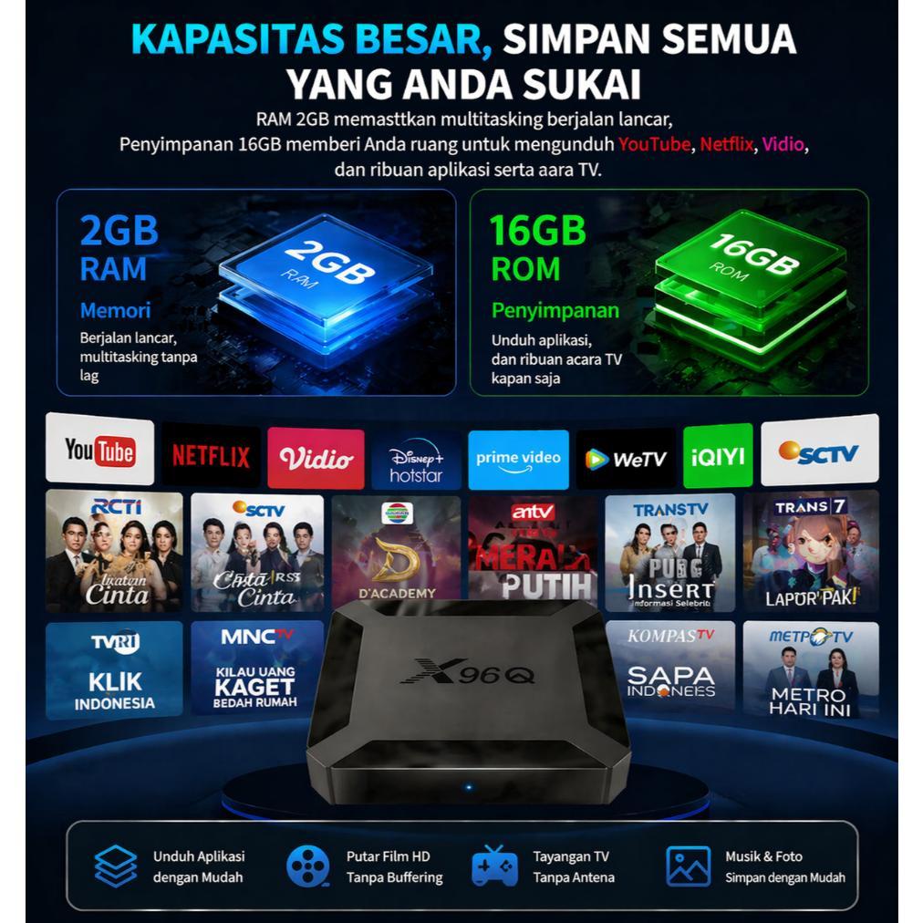 HOT DEALS TV BOX X96Q Android  RK3518 WIFI6  TV Box 4K UHD  2G+16G Bluetooth Voice Set Top Box Tv Di