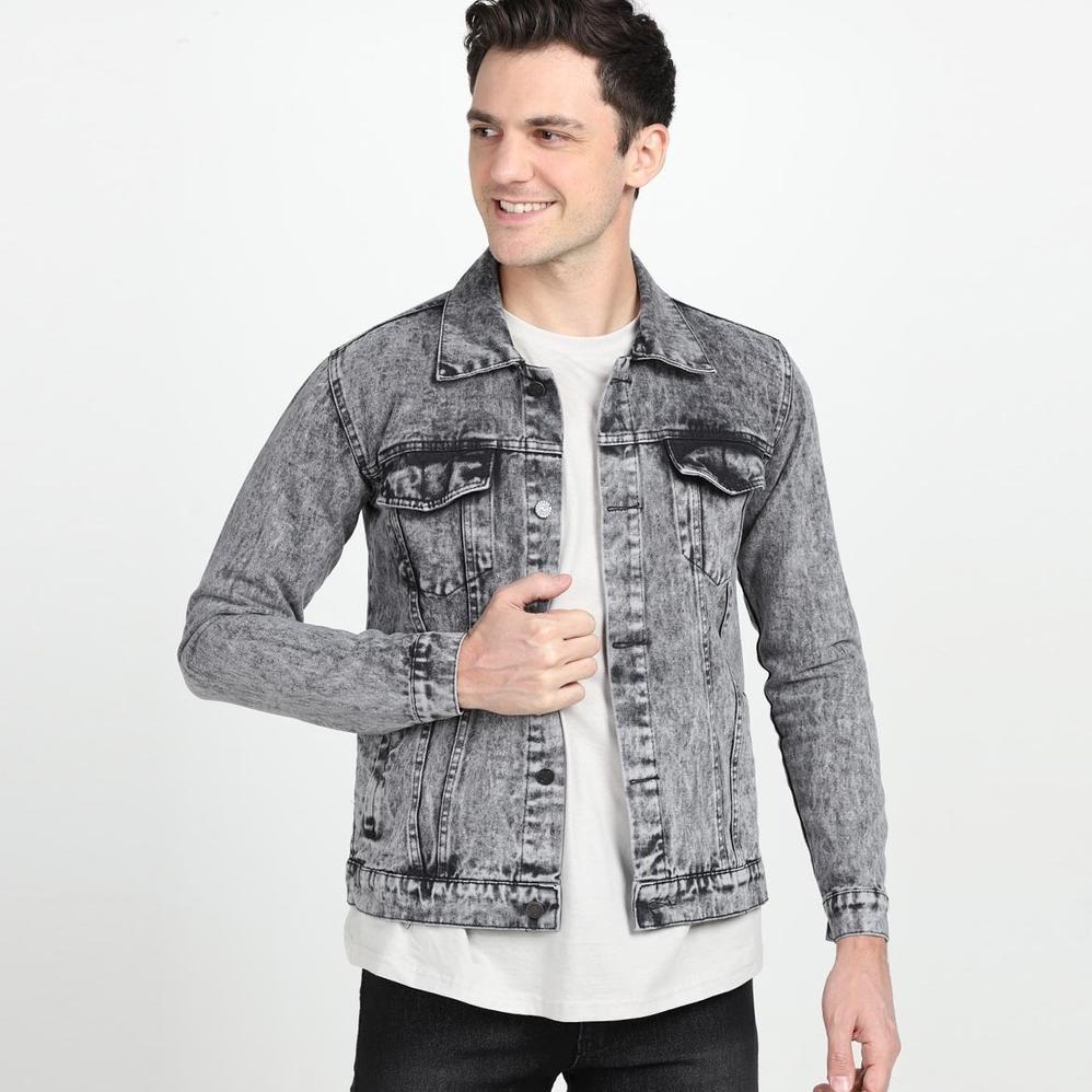 NEW DEALS LOGO GM - JAKET JEANS PRIA - JAKET DENIM PRIA - JAKET JEANS - JAKET PRIA - JAKET JEANS SAN