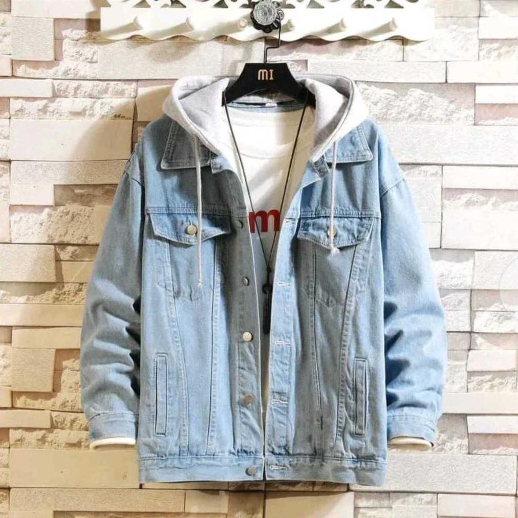 BESTPROMO JAKET PRIA TEBAL IMPORT JAKET JEANS HOODIE JAKET JEANS HOODIE PRIA JUMBO