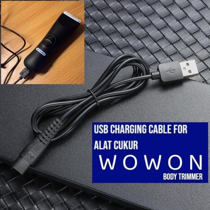 Wowon Kabel Charger Usb Adapter Trimmer Shaver Clipper Alat Cukur Hair