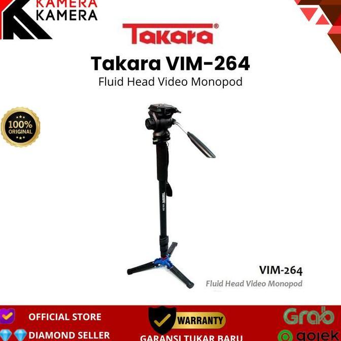 Monopod Takara VIM-264 Fluid Head Video monopod + Monopod Bag